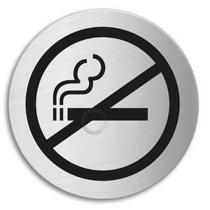Skilt Rund Symbol 7016 Rygning Forbudt Rs  Ø60mm