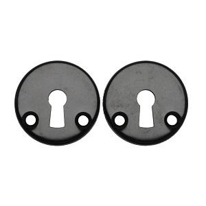 Bakelit Nøgleskilt Torpedo t/nye døre Sort   cc27 Ø45mm