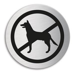 Skilt Rund Symbol 7049 Hunde Forbudt Rs Ø60mm