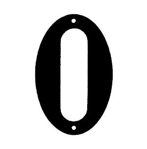 Husnummer 572 0 Sort Lak 140mm