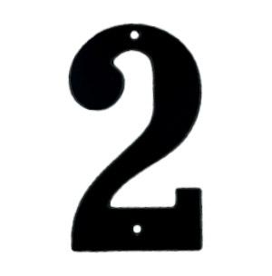 Husnummer 572 2 Sort Lak 140mm