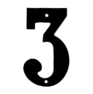 Husnummer 572 3 Sort Lak 140mm