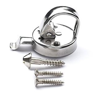 Snaplås Retro Kabinetlås Rustfri m.skruer Ø35mm