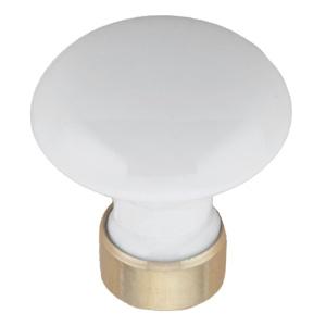 Møbelknop 130   Hvid Porc MP 30mm