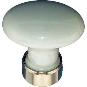 Møbelknop Oval   Hvid Porc Ni 25x35mm