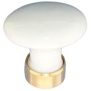 Møbelknop Oval   Hvid Porc MP 25x35mm