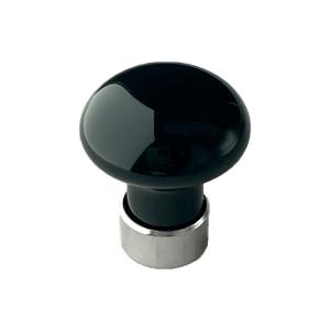 Møbelknop 130   Sort Porc Ni 30mm