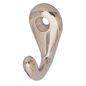 Håndklædekrog 1 Krog m/1 skruehul Ni Alu 36x18x27mm
