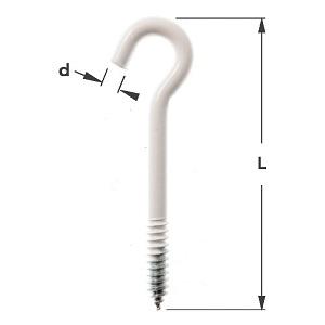 Loftkrog 2220   Hvid   d4,7xL75mm