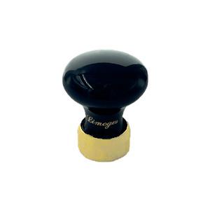 Møbelknop 125 m/tekst Sort Porc MP 25mm