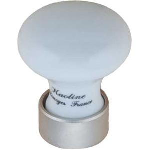 Møbelknop 130 m/tekst Hvid Porc NiS 30mm