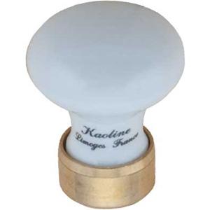 Møbelknop 135 m/tekst Hvid Porc MP 35mm