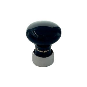 Møbelknop 135 m/tekst Sort Porc NiS 35mm