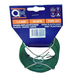 Ståltråd QX No. 2/7 Elz Grøn Plast 1,2mm 50m