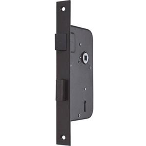 Mellemdørlås REX 35 Venstre inkl. slutblik & nøgle D55 Brun