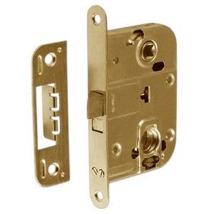 Mellemdørlås 2016 inkl. slutblik f/cylinder Forgyldt D45 c