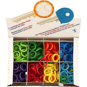 Nøglemarkering Ring 5-stift 8 Farver 200 stk Plast