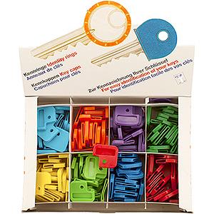 Nøglemarkering Kappe 6-stift 8 Farver 160 stk Plast