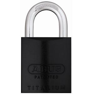 Hængelås 83AL/45 S DK Sort Alu 50mm