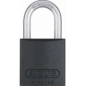 Hængelås 72/40 Sort Alu 40mm