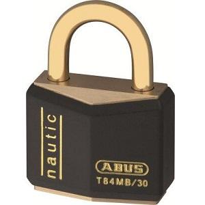 Hængelås T84MB/30 Rustfri A4 M Sort 30mm