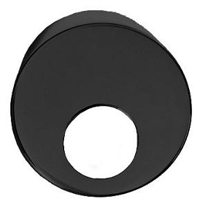 Cylinderkop f/afdækning indv. Sort Ø38x26mm 6-stift
