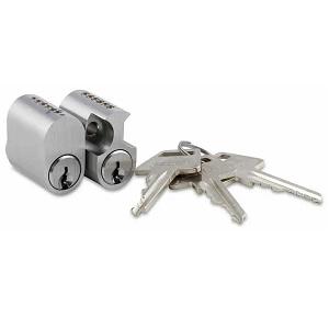 Cylinder sæt Rokoko + Oval 6-stift incl. 3 nøgler NiS