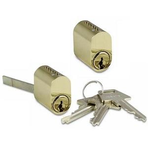 Cylinder sæt Kasselås + Oval 6-stift incl. 3 nøgler MP