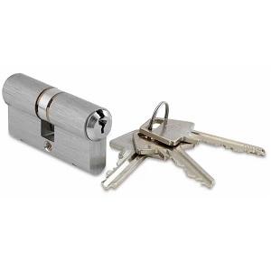 Dråbecylinder PZ Dobbelt incl. 3 nøgler NiS 30,5mm