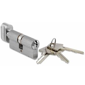 Dråbecylinder PZ m/vrider incl. 3 nøgler NiS 30,5mm