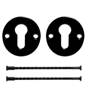 Cylinderring PZ-cyl. sæt. inkl. M4-skruer Sort Lak cc38 Ø5