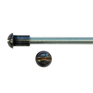 Bøsning x2 +1x gevind stang til Trædørgreb Sort M5x104mm