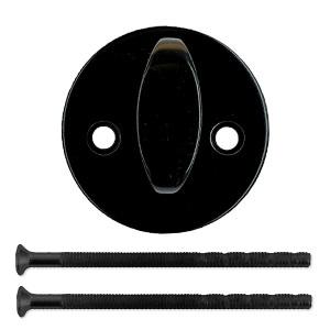 Vridergreb AW Design Plan m/M5-skruer Sort Lak cc30 Ø50mm