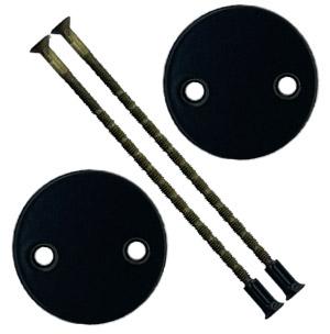 Blindskilte Sæt 1975 Plan m/M4-skruer Sort   cc30 Ø50mm