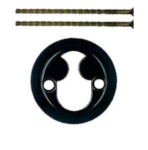 Cylinderring Rokoko inkl. M5-skruer Sort Lak Ø50 6mm