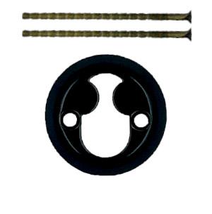 Cylinderring Rokoko inkl. M5-skruer Sort Lak Ø50 11mm