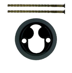 Cylinderring Rokoko inkl. M5-skruer Sort Lak Ø50 18mm
