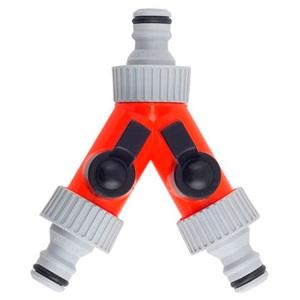 Y-Stykke 4435/1 m/2 haner + 3 nippler