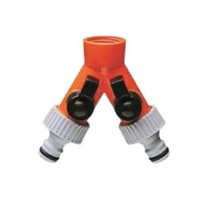 Y-Stykke 4435/2 m/2 haner + 2 nippler (3/4