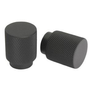 Møbelknop SSB Rouletteret Mat Sort 20x25mm