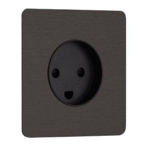 Stikkontakt Corston Enkelt BB Sort 80x80x1,5mm