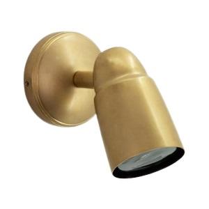 Væglampe Corston Spotlight Gl. Mess. Ø74 140x140mm